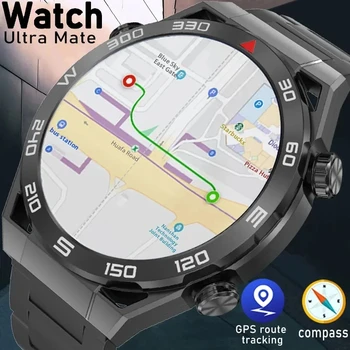 2024 Новый GPS Трекер Smartwatch Мужские NFC Bluetooth Вызов Спортивный Браслет Фитнес-Часы С Полным Сенсорным Экраном Ultimate Smart Watch Мужские