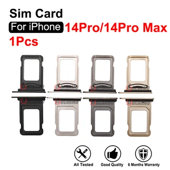 Серебристый / золотой / темно-фиолетовый / космический черный Слот для лотка для двух Sim-карт и одной SIM-карты для iPhone 14 Pro Max 14Pro Запасные части